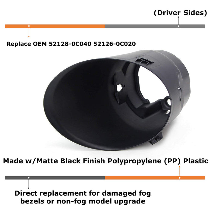 One Piece LH Driver Side OE-Spec Fog Lamp Bezel Cover For Toyota 2007-13 Tundra