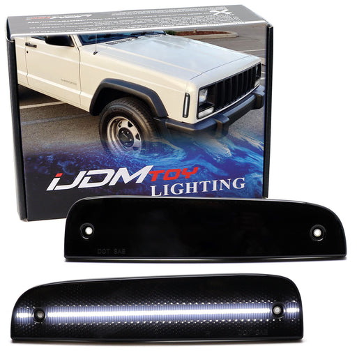 Smoke Lens White Full LED Front Side Marker Lights For Jeep 1997-01 Cherokee LCI