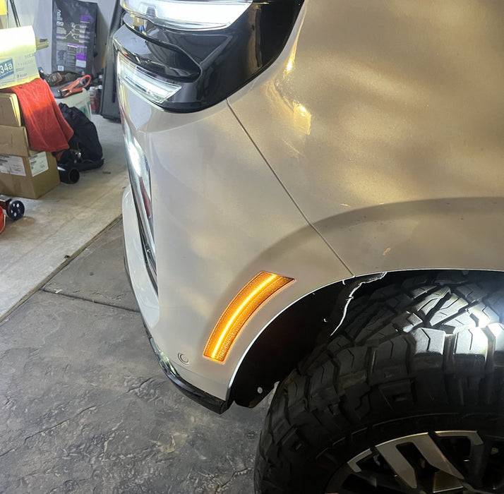 Clear Lens Amber Full LED Side Marker Lights For 25+ GM Escalade Suburban Yukon
