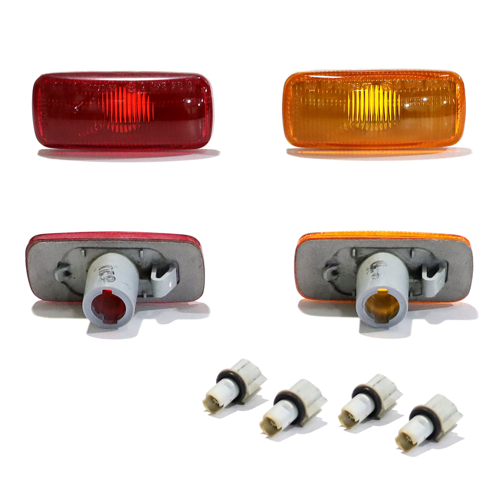 4 Used OEM Rear Double Wheel Amber Red Side Marker Lamps For 10-18 RAM 2500 3500