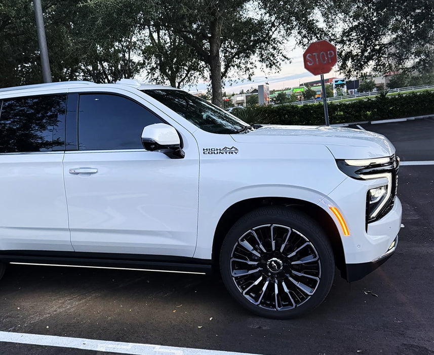 Smoked Lens Amber Full LED Side Marker Lights For 25+ GM Escalade Suburban Yukon