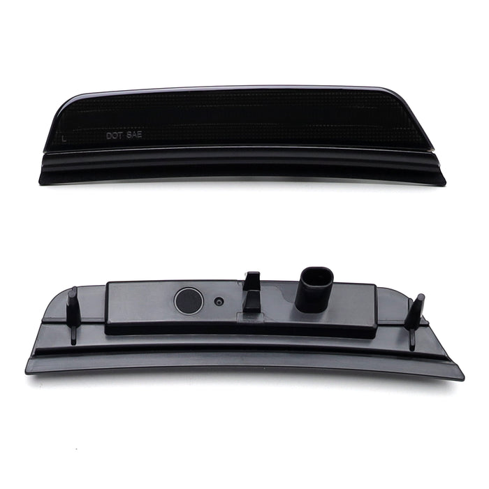 Smoke Lens White Full LED Front Bumper Side Marker Lights For 21+ Grand Cherokee