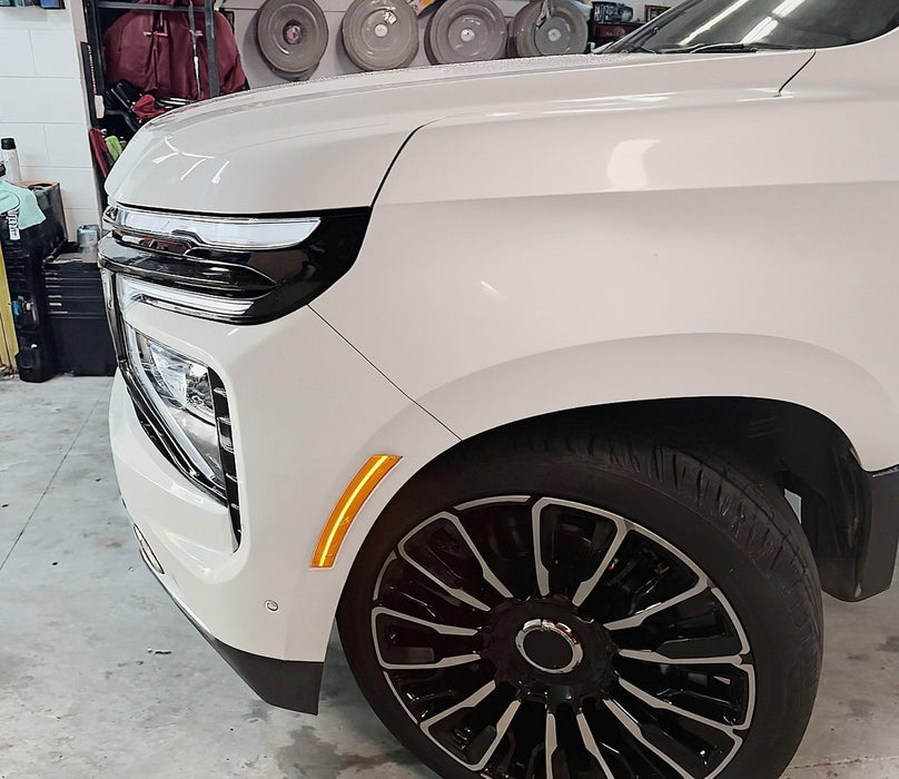 Smoked Lens Amber Full LED Side Marker Lights For 25+ GM Escalade Suburban Yukon