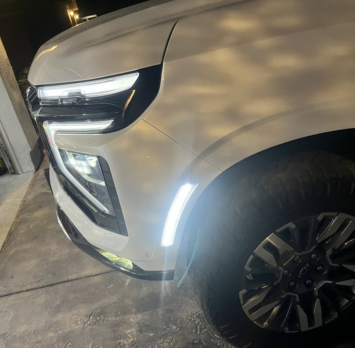 Smoked Lens White Full LED Side Marker Lights For 25+ GM Escalade Suburban Yukon