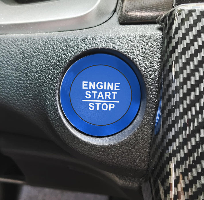 Sports Blue Engine Push Start Button w/Surround Ring For 16+ Gen10 Gen11 Civic