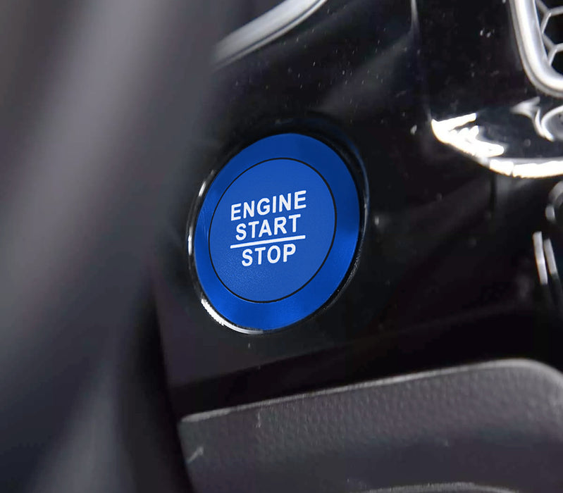 Sports Blue Engine Push Start Button w/Surround Ring For 16+ Gen10 Gen11 Civic