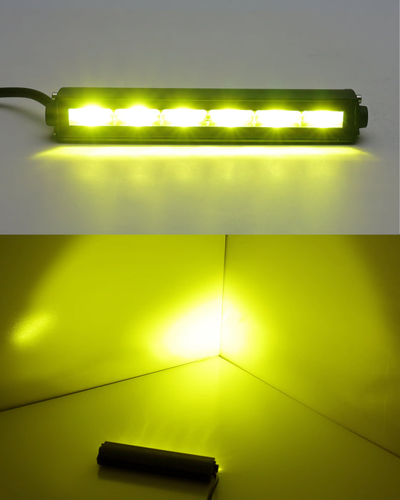 7-Inch Universal Fit 3000K Yellow High Power LED Daytime Running Lights DRL Bars