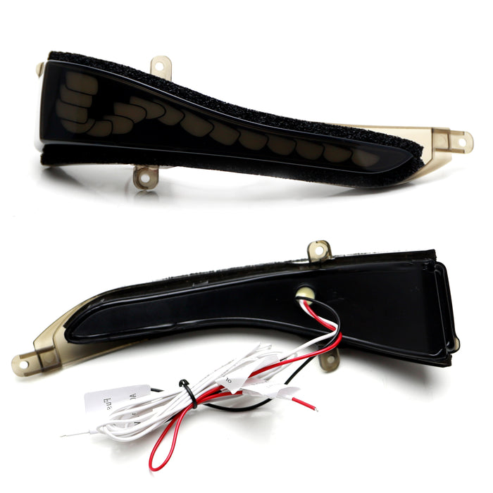 Smoke Sequential LED Side Mirror Cap Signal/Puddle Light For Infiniti Q50 Q60 QX