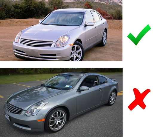 Clear White/Amber Sequential Blink LED Side Markers For 2003-06 Infiniti G35 4d
