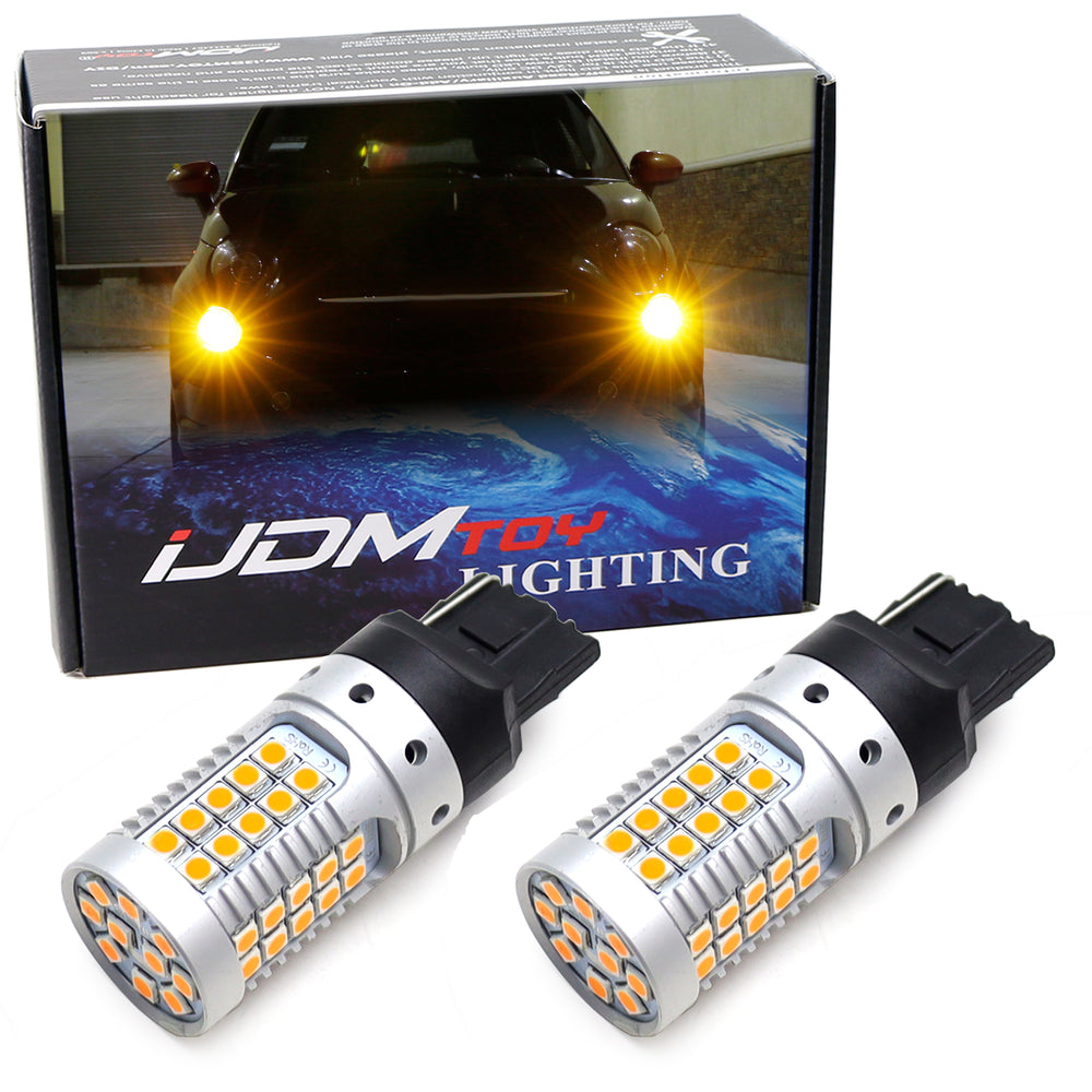 No Hyper Flash 24W Amber 7440 W21W T20 LED Bulb For Front/Rear Turn Signal Light No Hyper Flash 24W Amber 7440 W21W T20 LED Bulb For Front/Rear Turn Signal Light