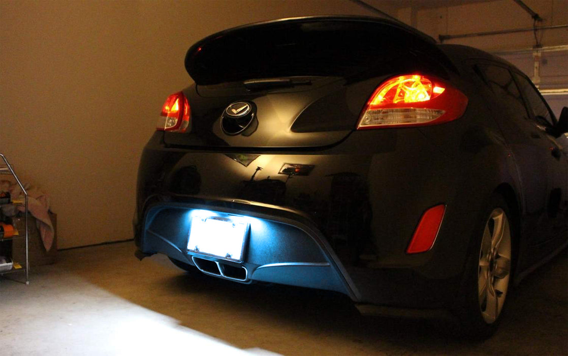 Aqua Ice Blue Full LED License Plate Lamps For Hyundai Veloster Genesis Kia Soul
