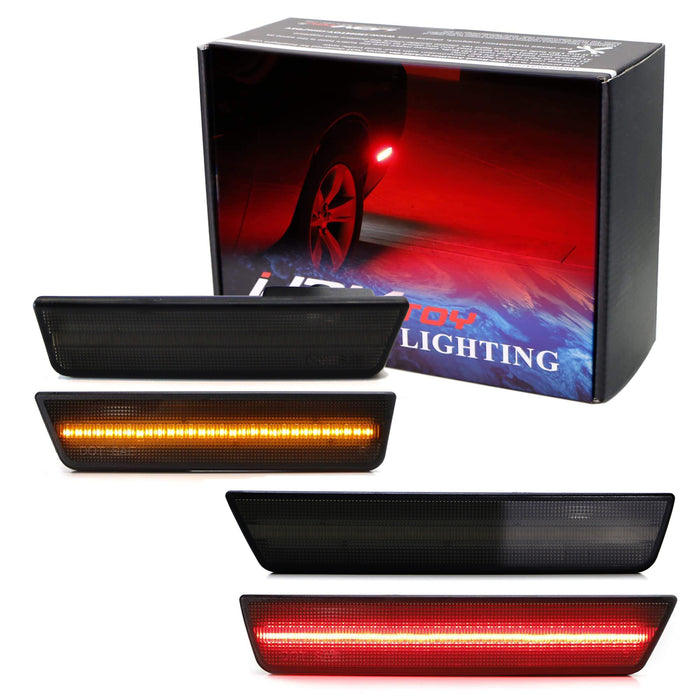 Maxcomotors Smoke LED Side Marker Lights For 2008-2014 Dodge Challenger - 4pc