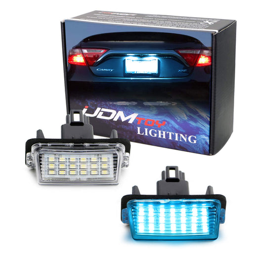 Ice Blue Full LED License Plate Lamps For Toyota Camry Highlander Avalon Prius C