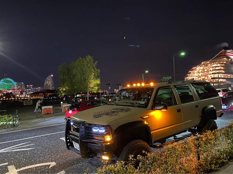 Smoke Lens Amber Full LED Cab Roof Lamps For Chevy/GMC C/K Series 1500 2500 3500