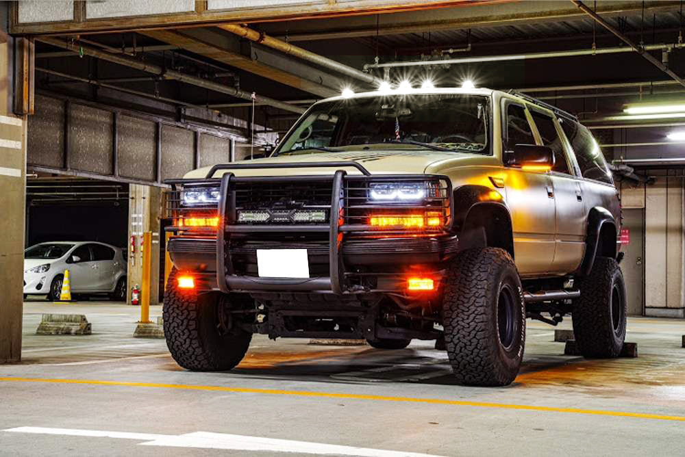 Smoke Lens White Full LED Cab Roof Lamps For Chevy/GMC C/K Series 1500 2500 3500