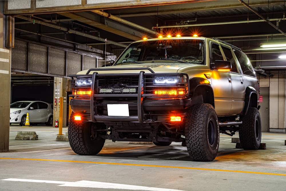 Smoke Lens Amber Full LED Cab Roof Lamps For Chevy/GMC C/K Series 1500 2500 3500