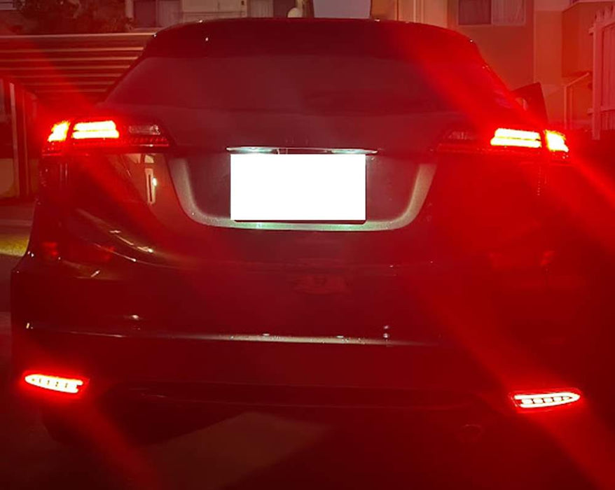 Full LED Smoke Bumper Reflector Lights For JDM Honda 2016-22 Vezel, also fit HRV