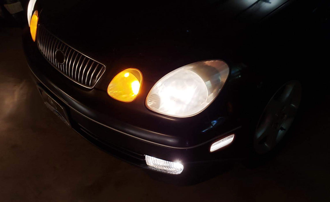 Clear Lens White Full LED Side Markers For 1998-05 Lexus GS300 IS300 LS400, etc