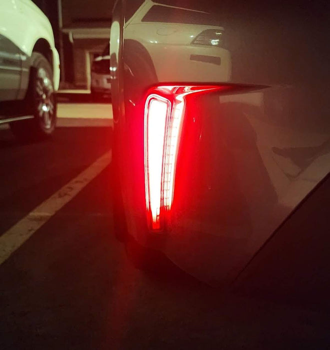 Smoked Lens LED Bumper Reflectors w/ Sequential Blink For 2019-22 Toyota Corolla