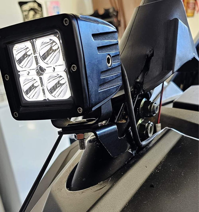 Hood Mount Front Roll Bar A-Pillar LED Ditch Light Bracket For 2014+ Polaris RZR