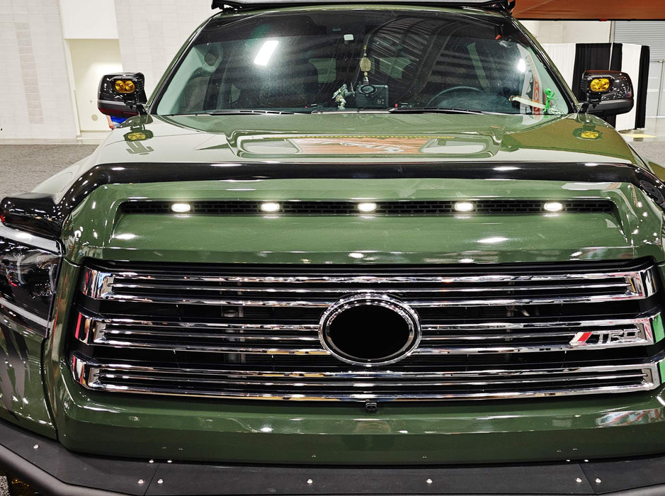 5-Section White Full LED Hood Bulge Grille Lighting Kit For 14-21 Toyota Tundra