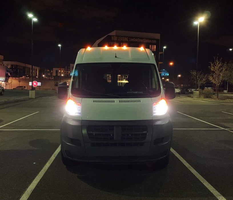 5pc Set Clear Lens Front Cab Roof Marker Lamp Housings For 2014-23 RAM ProMaster