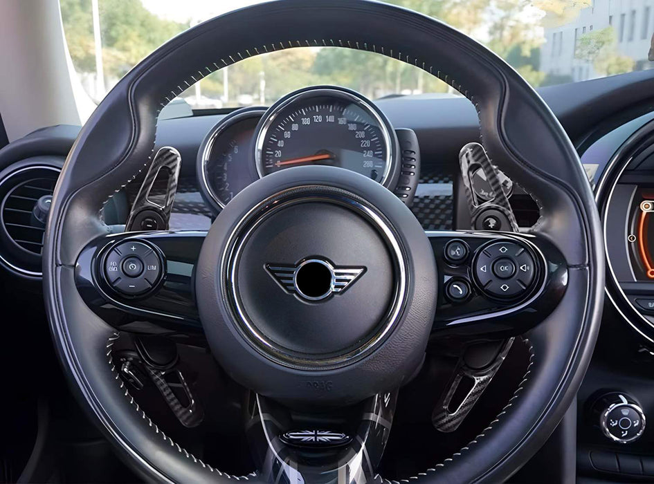 Twill-Weave Carbon Style Steering Wheel Paddle Shift For MINI Cooper F55 F54 F60