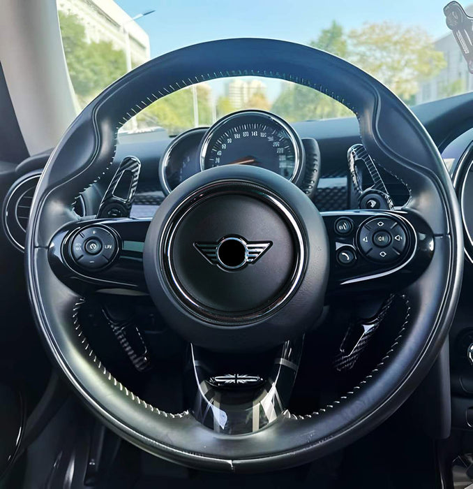 Twill-Weave Carbon Style Steering Wheel Paddle Shift For MINI Cooper F55 F54 F60