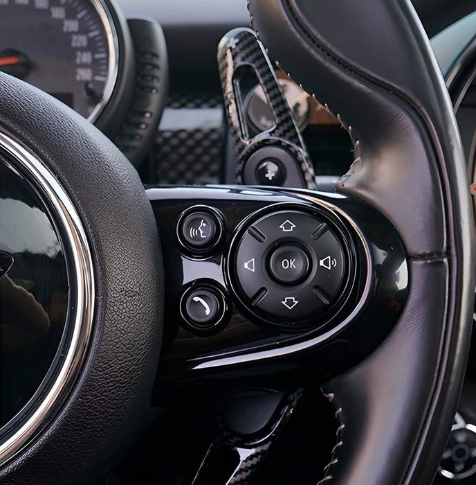 Twill-Weave Carbon Style Steering Wheel Paddle Shift For MINI Cooper F55 F54 F60