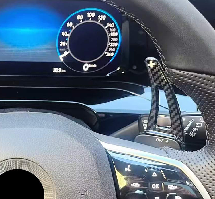Twill-Weave Carbon Large Steering Wheel Paddle Shift For VW MK8 Golf/GTI Jetta