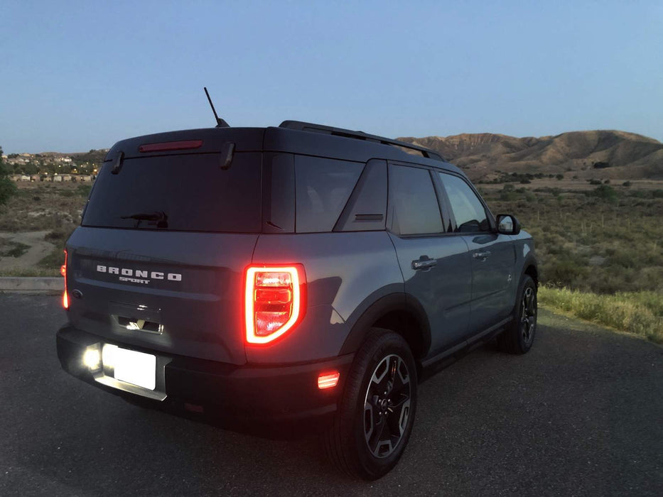 Bestview White LED Smoked Side Marker Lights - 4PCS For 2021-2024 Ford Bronco Sport (Front & Rear)