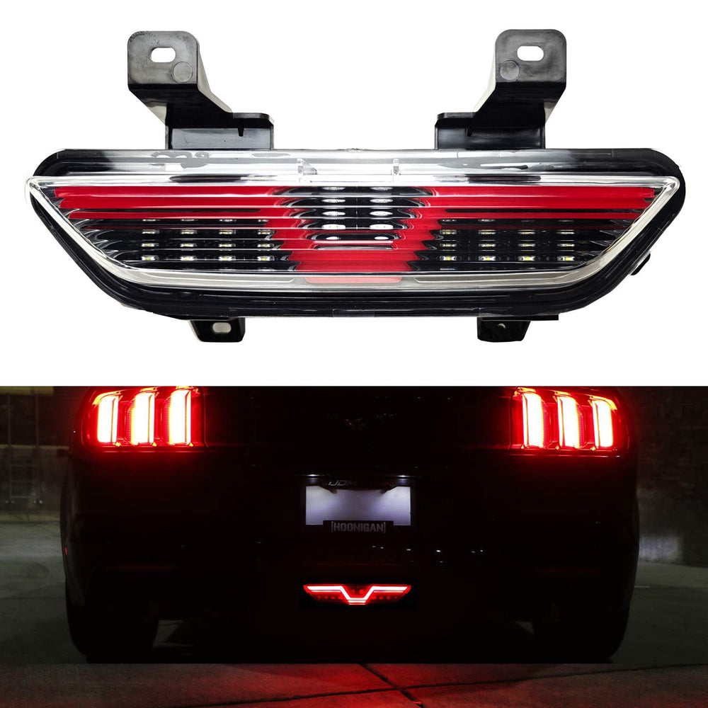 Clear Lens LED Reverse Light/F1 Strobe Rear Fog Lamp For 2015-17 Ford Mustang