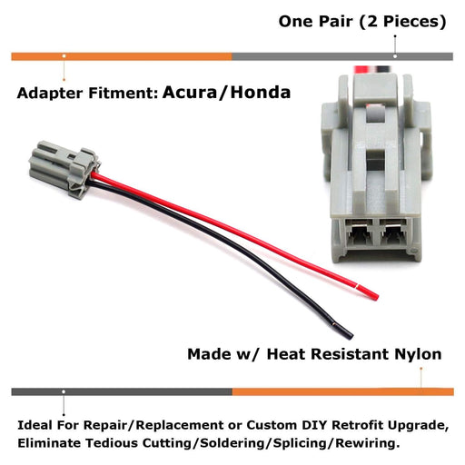 OE-Spec 3rd Brake, License Plate Power Cord Harness Adapter For Acura or Honda