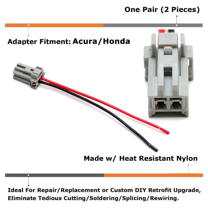 OE-Spec 3rd Brake, License Plate Power Cord Harness Adapter For Acura or Honda