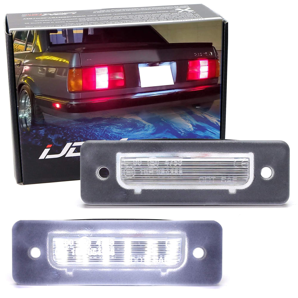 White Full LED License Plate Light Kit For BMW E30 E12 E28 E23 3 5