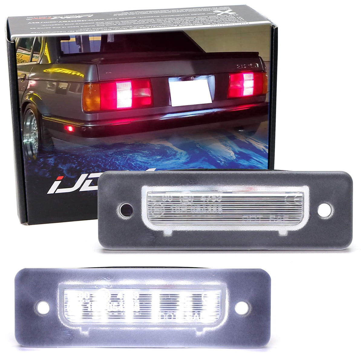 White Full LED License Plate Light Kit For BMW E30 E12 E28 E23 3 5