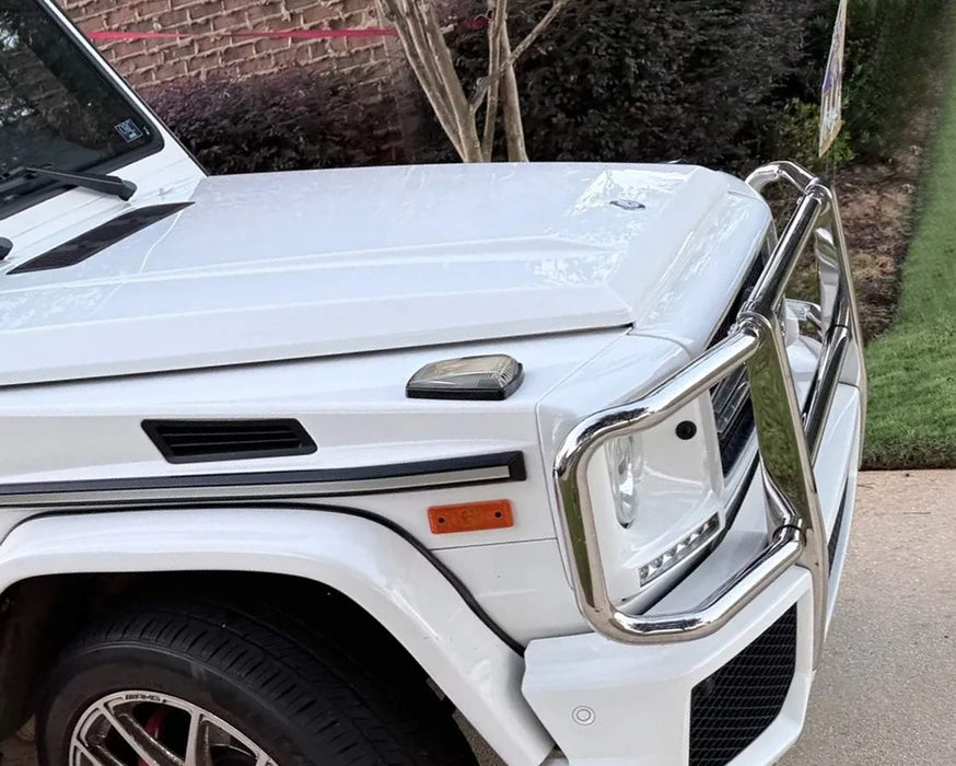 Clear Add-On Mansory Style Amber LED Turn Signal Indicators For MB W463 G-Class