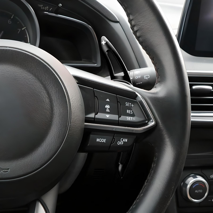 Gloss Black Finish Steering Wheel Paddle Shifter For Mazda 3 6 CX-5 CX3 CX9 MX-5