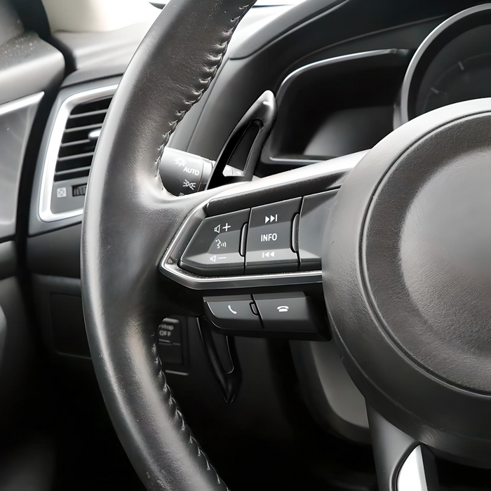 Gloss Black Finish Steering Wheel Paddle Shifter For Mazda 3 6 CX-5 CX3 CX9 MX-5