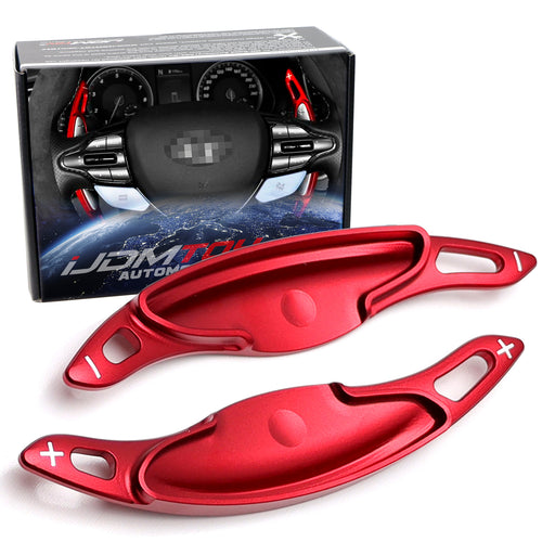 Red Large Steering Wheel Paddle Shifter extension For Hyundai Veloster