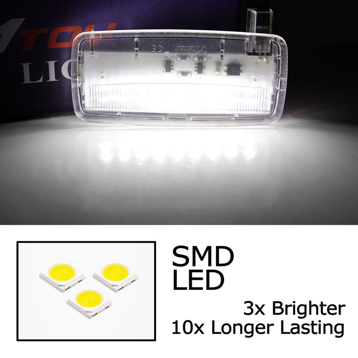 (2) White Full LED Sunvisor Vanity Mirror Lamps For BMW E88 E93 F32 1 3 4 Series