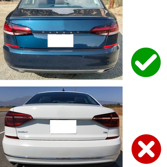 Dark Red Lens Full LED Rear Bumper Reflector Lights For Volkswagen 20-22 Passat