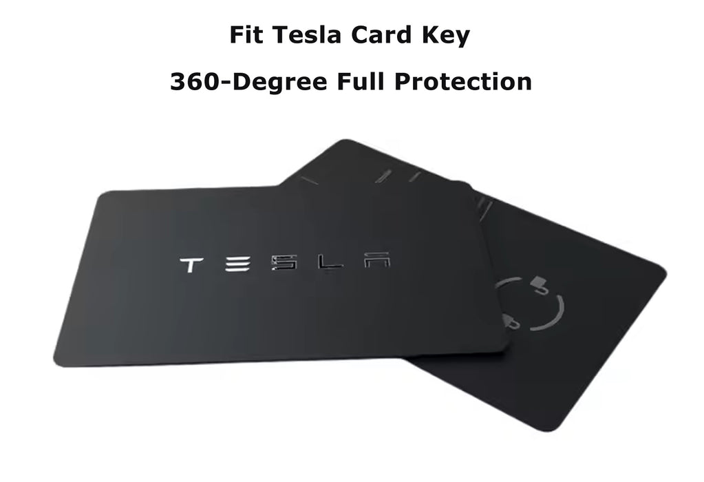 Black "Carbon Fiber" Key Card Holder Keychain For Tesla Model 3 Y S X Cybertruck