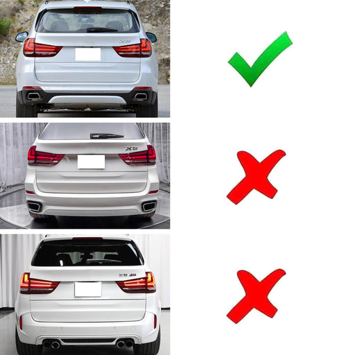 LH RH OE-Spec Rear Bumper Reflector Lenses For BMW 2014-19 F15 X5 Regular Bumper