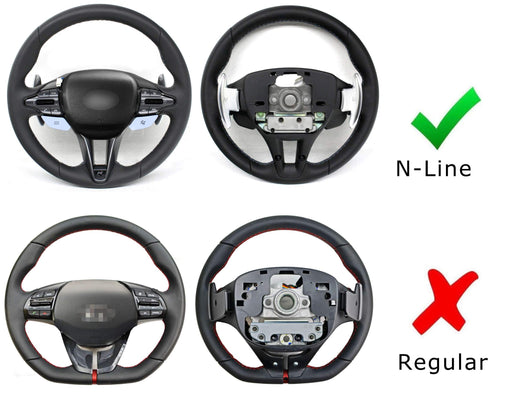 Blue Large Steering Wheel Paddle Shifts For Hyundai Veloster Elantra Kona N-Line