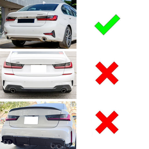 OE-Spec LH RH Red Lens Rear Bumper Reflector For BMW 19-22 G20 3 Series Standard