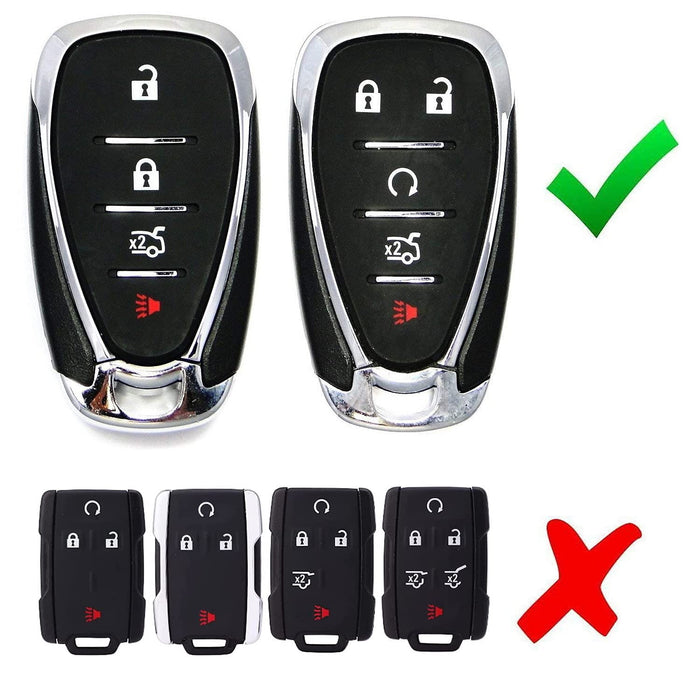 Black/Red Carbon Pattern Hard Key Case Shell For Chevy Camaro Malibu Cruze Volt