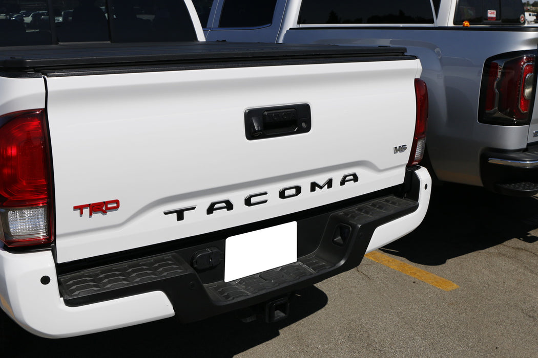 Matte Black Finish 3D Raised Tailgate Letter Pieces For 2024-up Toyota Tacoma