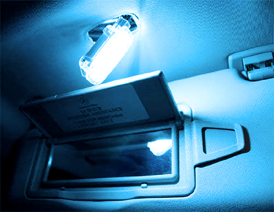 Aqua Ice Blue Full LED Lamps For Mercedes Side Door/Foot Area/Vanity/Trunk Light