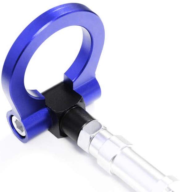 KDM Blue Track Racing Style Front Tow Hook Ring Kit For Hyundai 2021-up Elantra